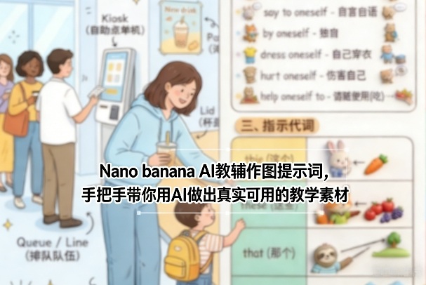 Nano banana AI教辅作图提示词，手把手带你用AI做出真实可用的教学素材-超级会员网