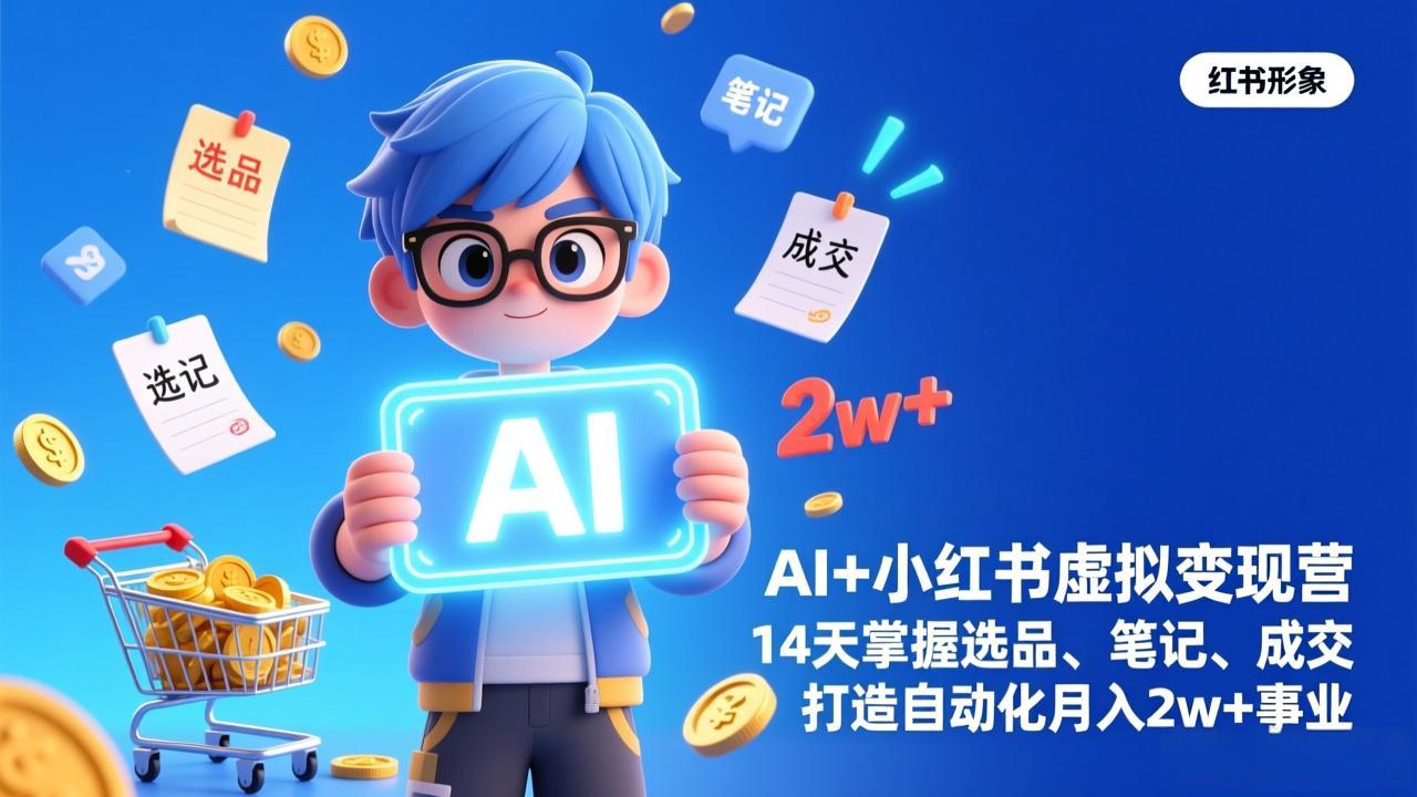 AI+小红书虚拟变现营(完结-超级会员网