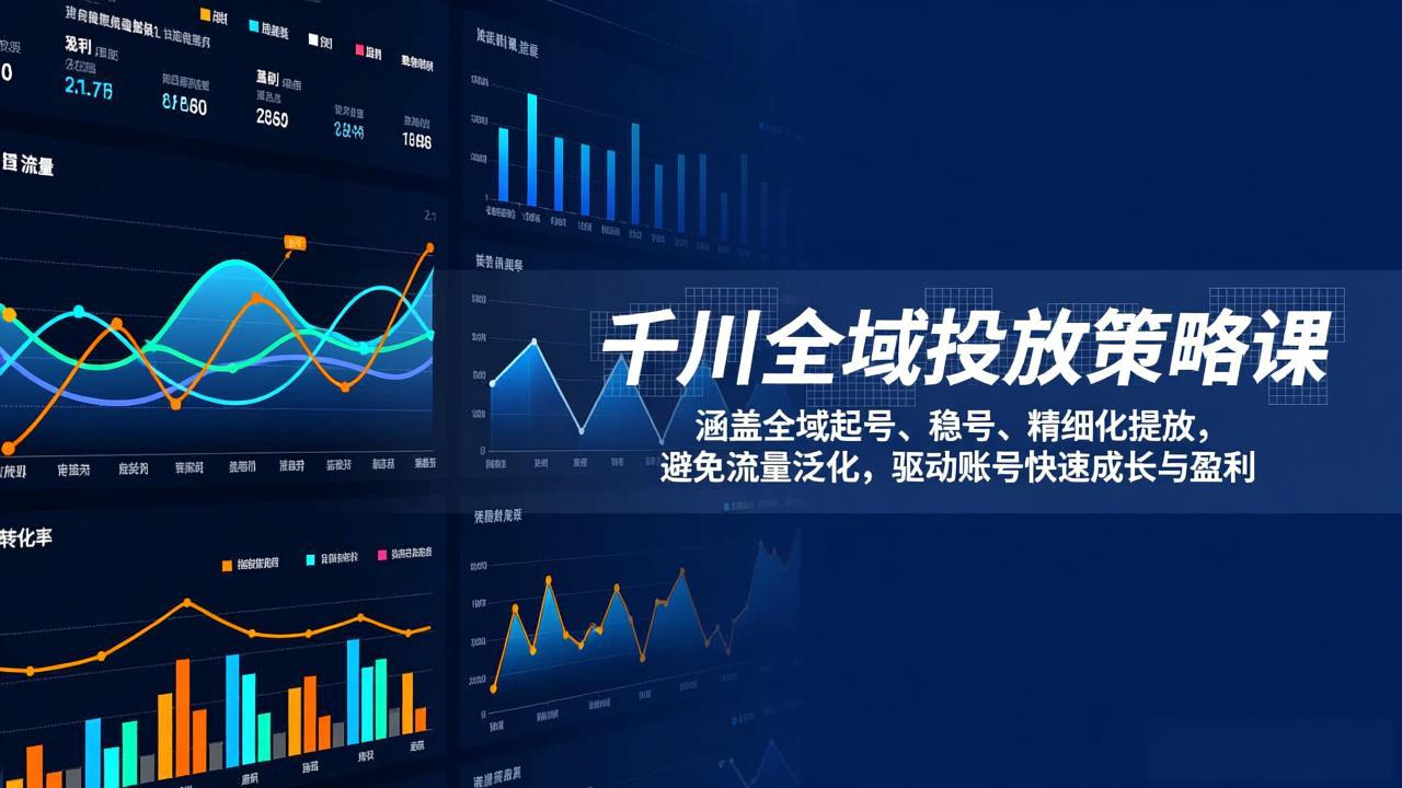 千川全域投放策略课：涵盖全域起号、稳号、精细化投放，避免流量泛化，驱动账号快速成长与盈利-超级会员网