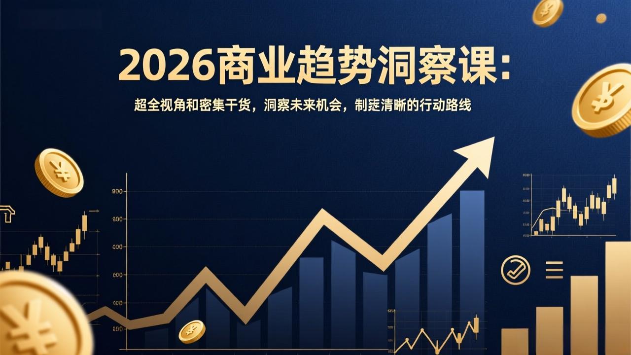 2026商业趋势洞察课：超全视角和密集干货，洞察未来机会，制定清晰的行动路线-超级会员网