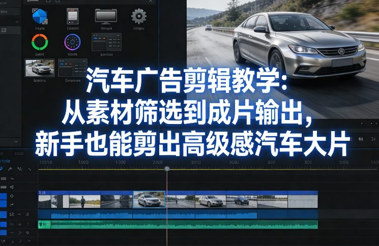汽车广告剪辑教学：从素材筛选到成片输出，新手也能剪出高级感汽车大片-超级会员网