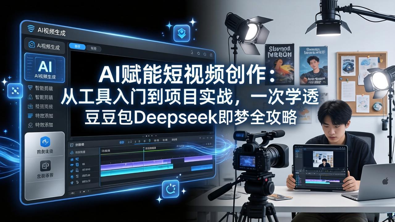 AI赋能短视频创作：从工具入门到项目实战，一次学透豆包Deepseek即梦全攻略-超级会员网