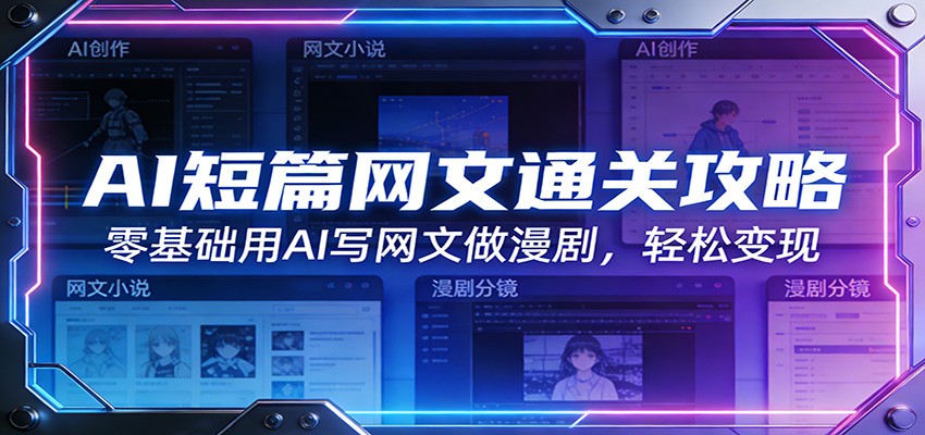AI短篇网文通关攻略：零基础用AI写网文做漫剧，轻松变现-超级会员网