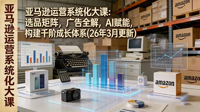 亚马逊运营系统化大课：选品矩阵，广告全解，AI赋能，构建千阶成长体系(26年3月更新-超级会员网