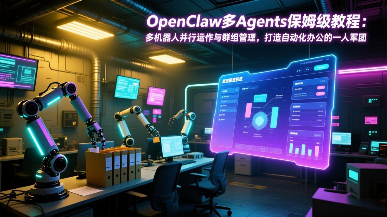 OpenClaw多Agents保姆级教程：多机器人并行运作与群组管理，打造自动化办公的一人军团-超级会员网