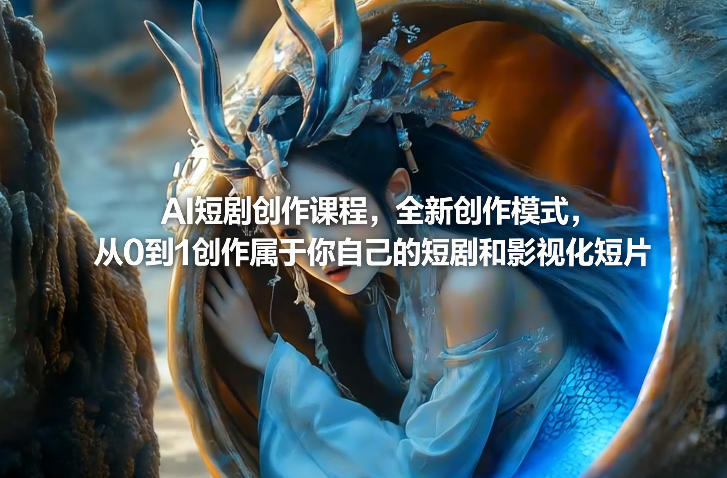 AI短剧创作课程，全新创作模式，从0到1创作属于你自己的短剧和影视化短片-超级会员网