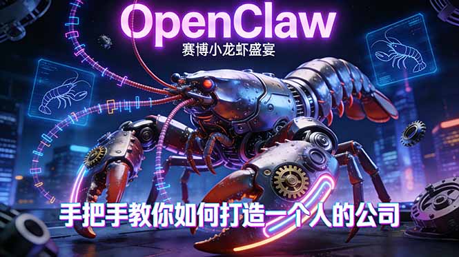 OpenClaw，小龙虾-从产品到爆款的成长之路，手把手教你如何打造一个人的公司-超级会员网