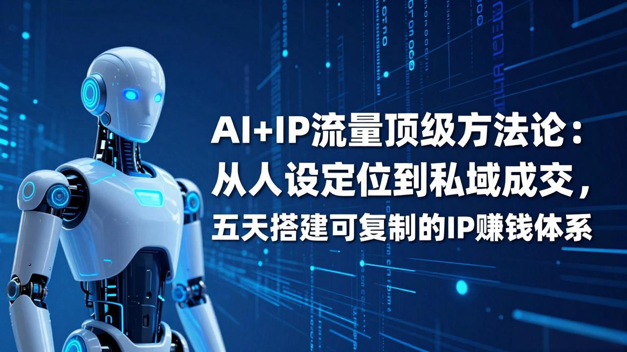 AI+IP顶级方法论：从人设定位到私域成交，五天搭建可复制的IP赚钱体系-超级会员网
