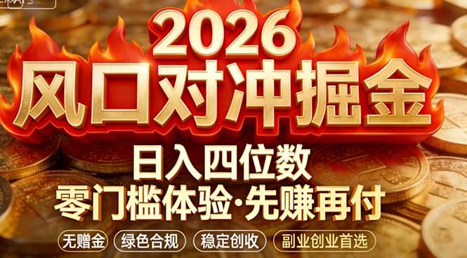 2026美金对冲套利，无赠金对冲策略保驾护航，低门槛易上手实操。单人单日收益2000+-超级会员网