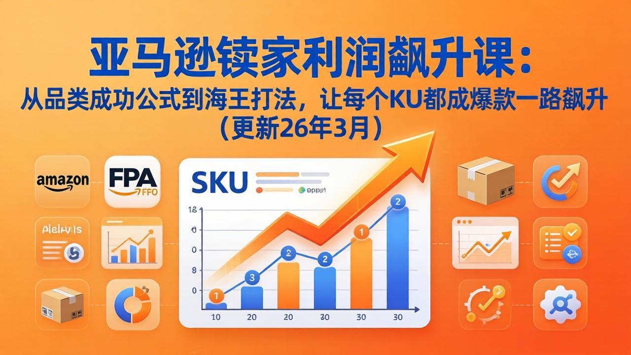 亚马逊卖家利润飙升课：从品类成功公式到海王打法，让每个SKU都成爆款一路飙升(更新26年3月-超级会员网