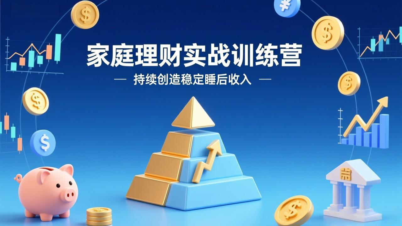 家庭理财实战训练营：从0到1建体系，三阶进阶层层递进，助你持续创造稳定睡后收入-超级会员网