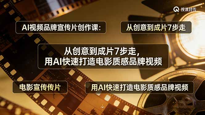 AI视频品牌宣传片创作课：从创意到成片7步走，用AI快速打造电影质感品牌视频-超级会员网