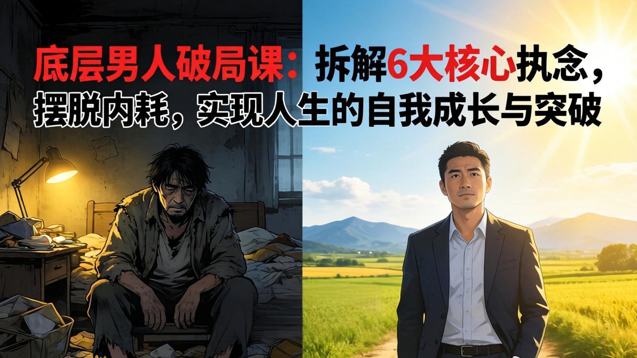 付费文章：底层男人破局课：拆解 6 大核心执念，摆脱内耗，实现人生的自我成长与突破-超级会员网