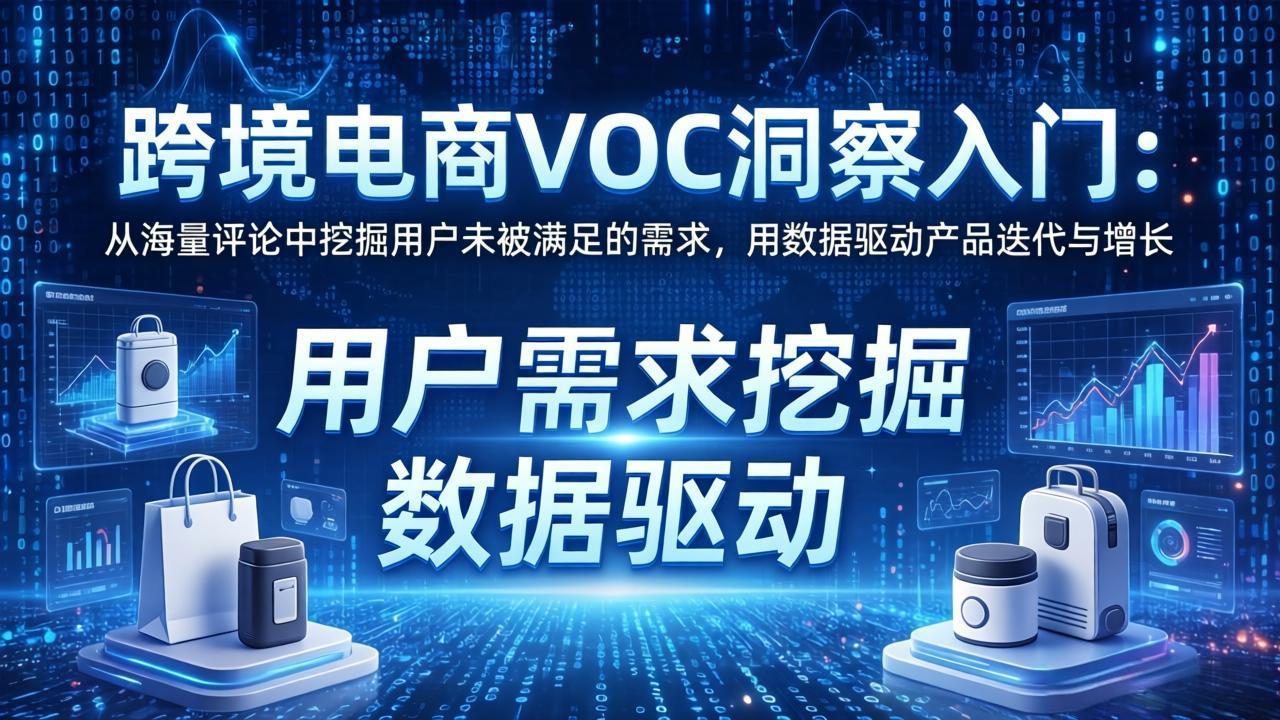 跨境电商VOC洞察入门：从海量评论中挖掘用户未被满足的需求，用数据驱动产品迭代与增长-超级会员网