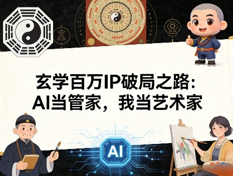 玄学百万IP破局之路：AI当管家，我当艺术家-超级会员网