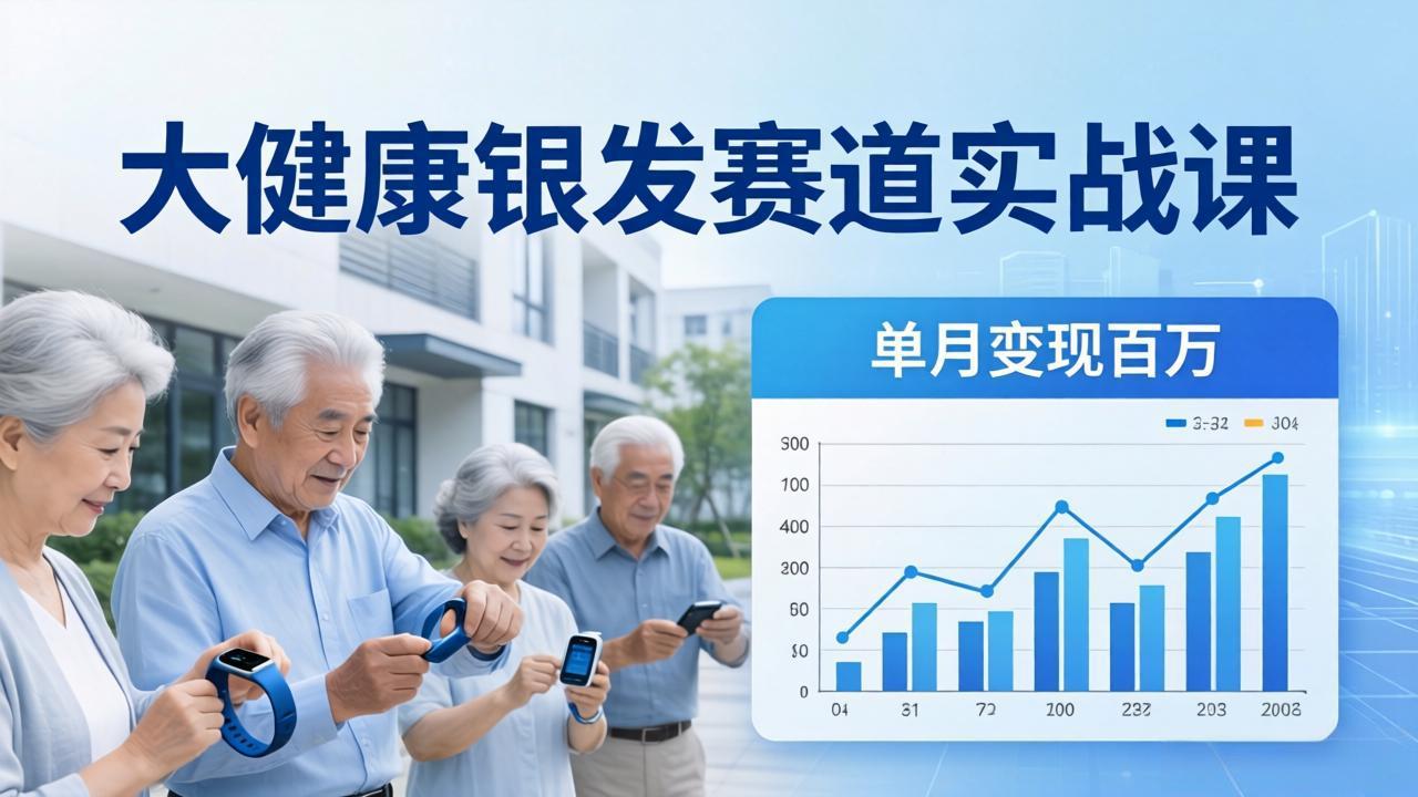 大健康银发赛道实战课：拆解视频号线索型 IP 单月变现百万逻辑，教你精准获客高效变现-超级会员网