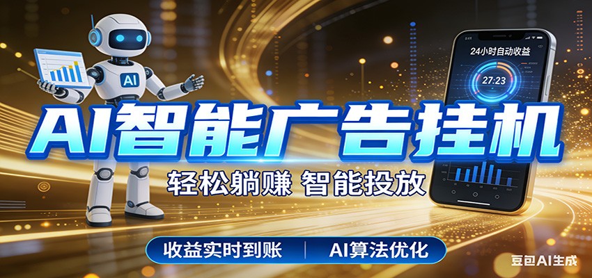 智能广告挂机新时代，利用碎片化时间实现稳定被动收益，AI帮你持续盈利-超级会员网