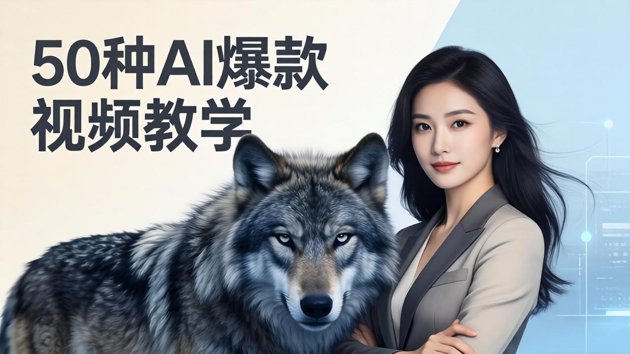 50种AI爆款视频教学：影视级古诗词+治愈萌宠+山海经蛟龙，高阶宝典商业落地-超级会员网