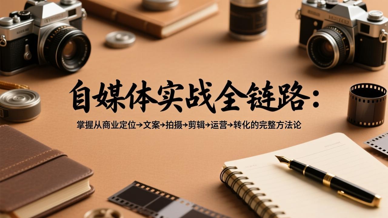 自媒体实战全链路：掌握从商业定位→文案→拍摄→剪辑→运营→转化的完整方法论-超级会员网