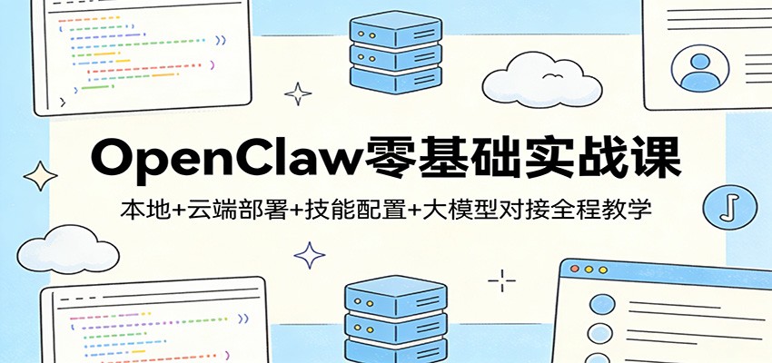 OpenClaw零基础实战课：本地+云端部署+技能配置+大模型对接全程教学-超级会员网
