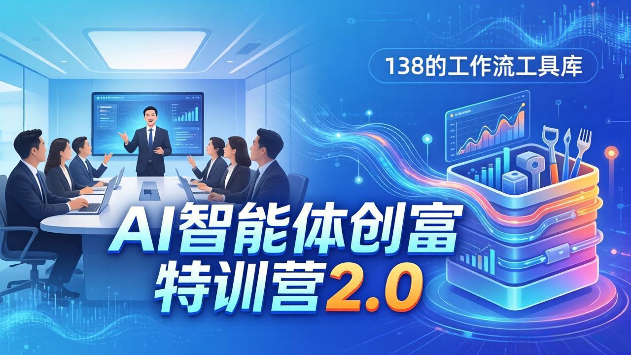 AI智能体创富训练营2.0：3天闭门直播+视频课+工具库，从0到1搭建智能体附138个工作流-超级会员网