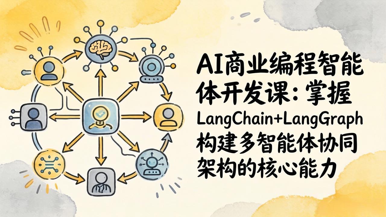 AI商业编程智能体开发课：掌握LangChain+LangGraph构建多智能体协同架构的核心能力-超级会员网