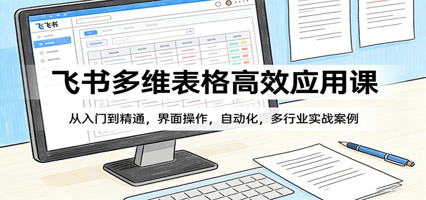 飞书多维表格高效应用课：从入门到精通，界面操作，自动化，多行业实战案例-超级会员网
