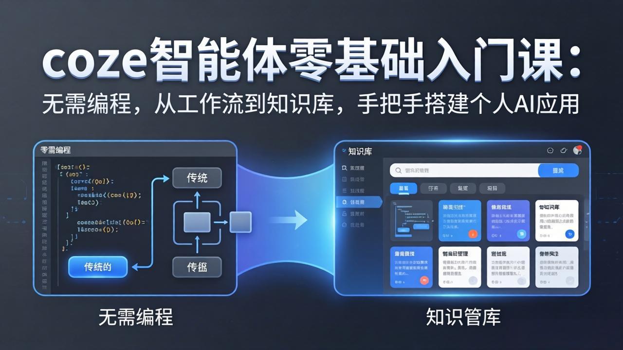 coze智能体零基础入门课：无需编程，从工作流到知识库，手把手搭建个人AI应用-超级会员网