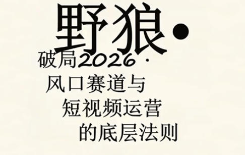野狼团队·多平台实操运营课，覆盖AI口播、服装、好物、漫剪等热门玩法(更新4月29日)-超级会员网