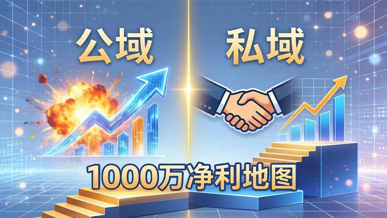 公域玩命出爆款，私域悄悄做成交：这套AI内训课，2026给你打通1000万净利的地图-超级会员网