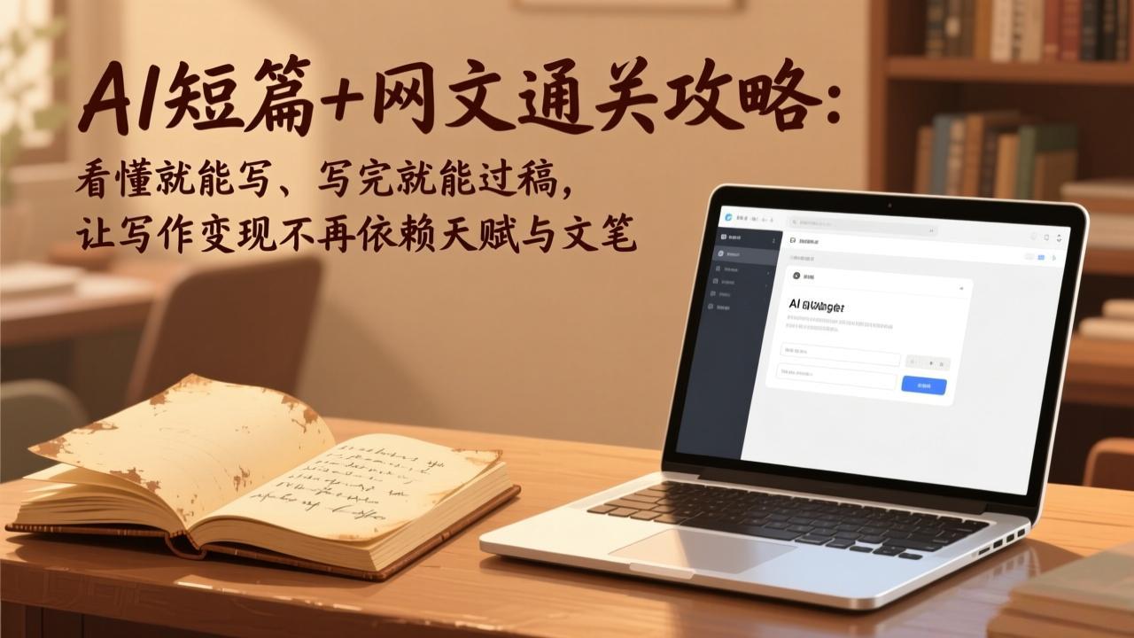 AI短篇+网文通关攻略-更新4月：看懂就能写、写完就能过稿，让写作变现不再依赖天赋与文笔-超级会员网