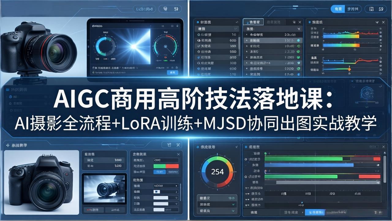 AIGC商用高阶技法落地课：AI摄影全流程+LoRA训练+MJSD协同出图实战教学-超级会员网