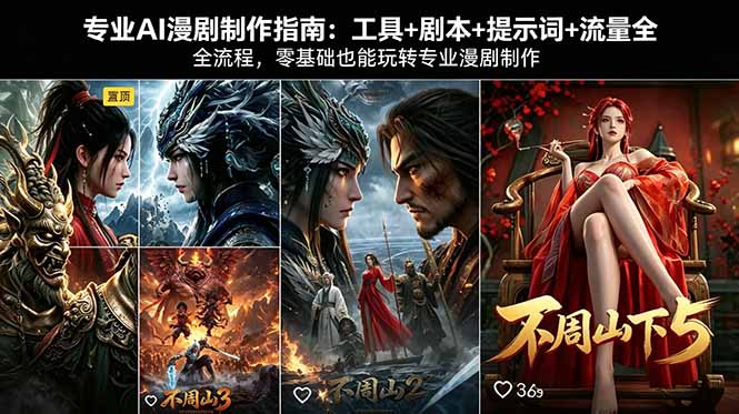 专业AI漫剧制作指南：工具+剧本+提示词+流量全流程，零基础也能玩转专业漫剧制作-超级会员网