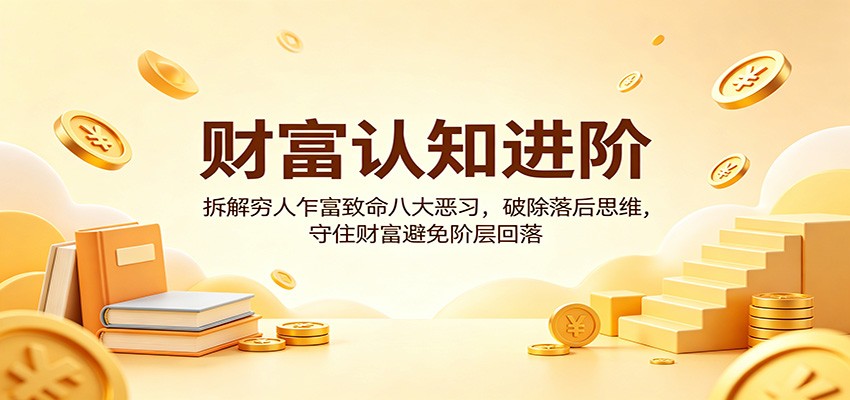 财富认知进阶：拆解穷人乍富致命八大恶习，破除落后思维，守住财富避免阶层回落-超级会员网