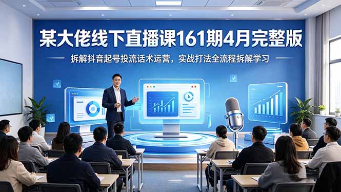 某大佬线下直播课161期4月完整版，拆解抖音起号投流话术运营，实战打法全流程拆解学习-超级会员网