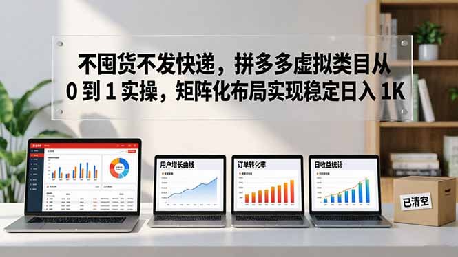 不囤货不发快递，拼多多虚拟类目从 0 到 1 实操，矩阵化布局实现稳定日入 1K-超级会员网
