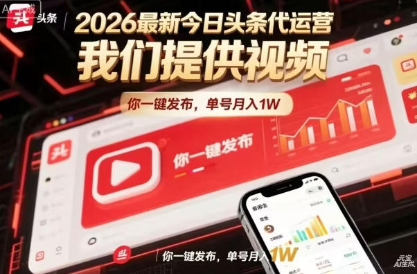 今日头条躺賺模式，你9我1，操作简单，一键发布，单机日入数百，长期合作【揭秘】-超级会员网