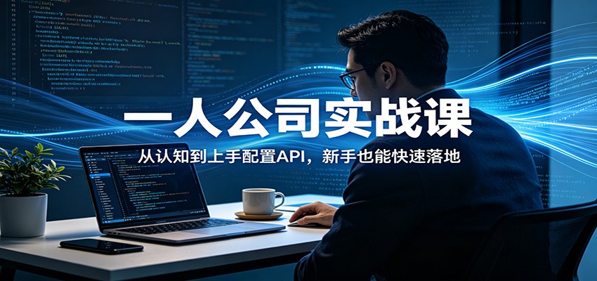 一人公司实战课：从认知到上手配置API，新手也能快速落地-超级会员网