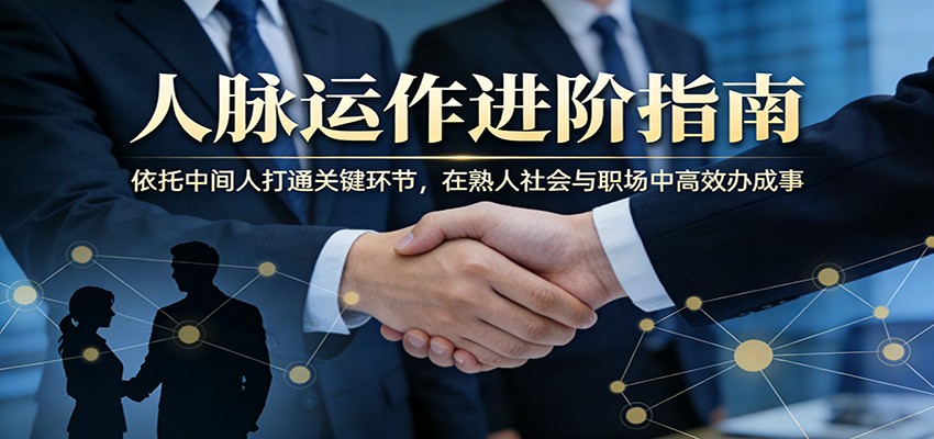 付费文章：人脉运作进阶指南，依托中间人打通关键环节，在熟人社会与职场中高效办成事-超级会员网