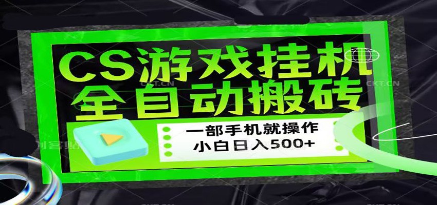 CSGO游戏挂机捡漏搬砖，超稳定的项目，带领1000+小白实现日入500+-超级会员网