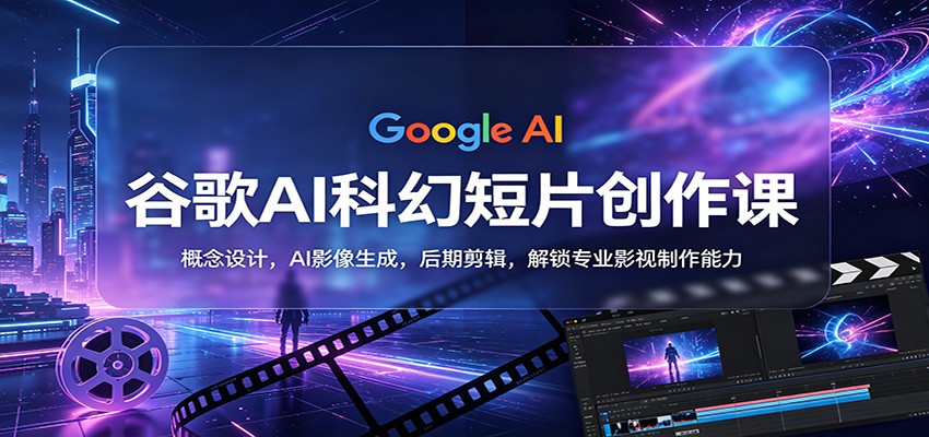 谷歌AI科幻短片创作课：概念设计，AI影像生成，后期剪辑，解锁专业影视制作能力-超级会员网
