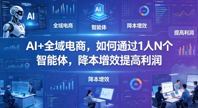 AI+全域电商，如何通过1人N个智能体，降本增效提高利润-超级会员网