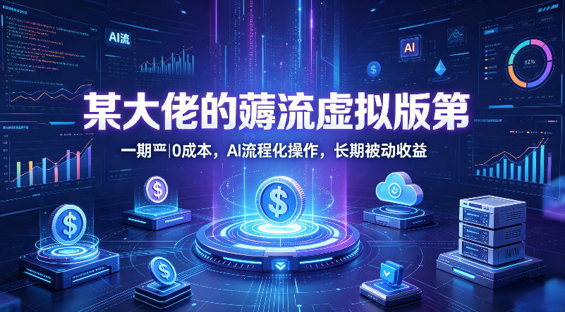 某大佬的薅流虚拟版第一期丨0成本，AI流程化操作，长期被动收益-超级会员网