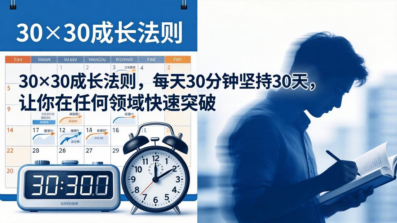 付费文章：30×30成长法则，每天30分钟坚持30天，让你在任何领域快速突破-超级会员网