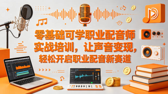零基础可学职业配音师实战培训，让声音变现，轻松开启职业配音新赛道-超级会员网