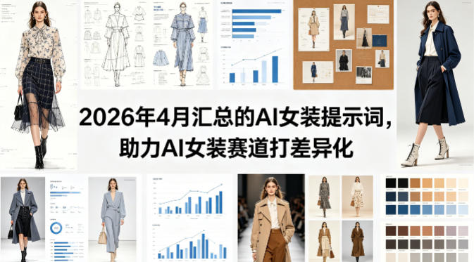 2026年4月汇总的AI女装提示词，助力AI女装赛道打差异化-超级会员网