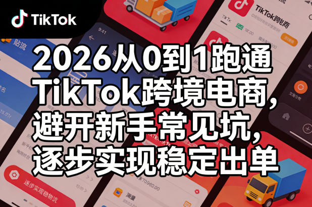 2026从0到1跑通TikTok跨境电商，避开新手常见坑，逐步实现稳定出单-超级会员网