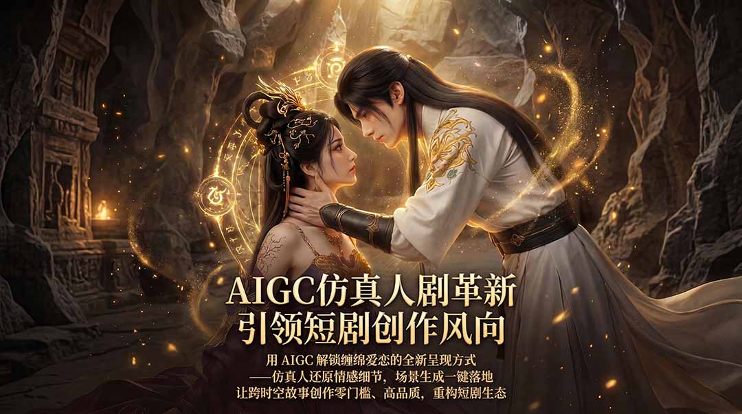 AIGC 仿真人短剧创作革新，解锁仙侠爱恋全新呈现，一键出高质场景，零门槛打造爆款剧集-超级会员网