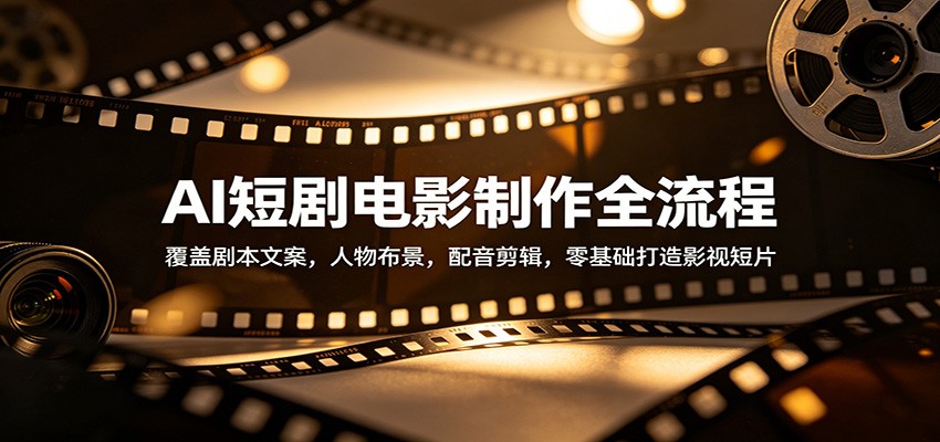 AI短剧电影制作全流程：覆盖剧本文案，人物布景，配音剪辑，零基础打造影视短片-超级会员网