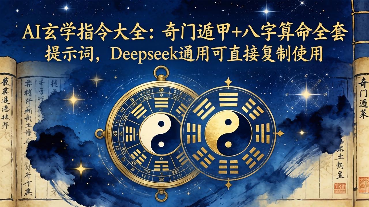 AI玄学指令大全：奇门遁甲+八字算命全套提示词，Deepseek通用可直接复制使用-超级会员网